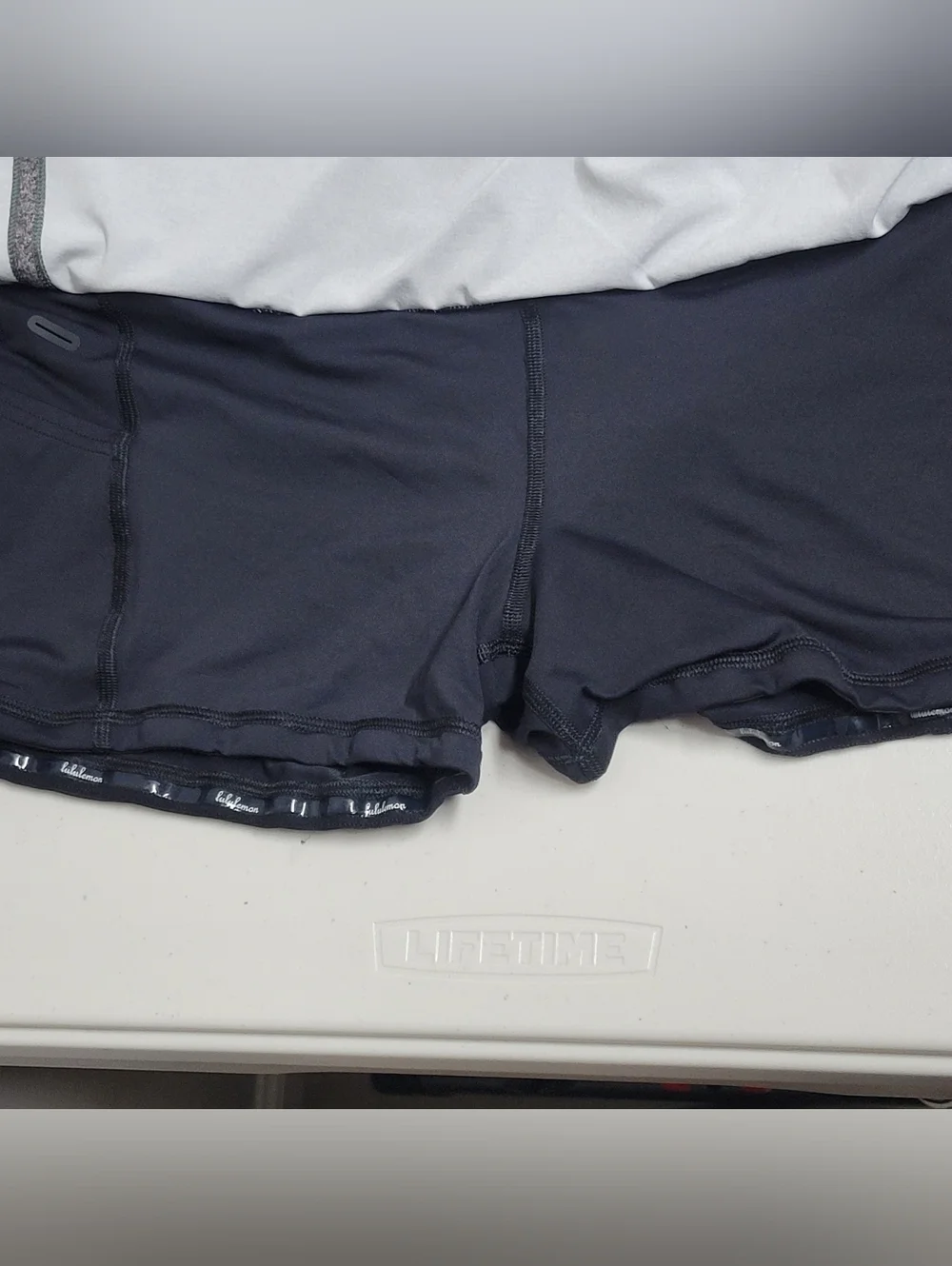 lululemon Pace Rival Skirt With Shorts Heather Gray Black Size 10 Tall.